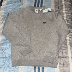 Adidas Men's Heather Gray Crewneck Sweater